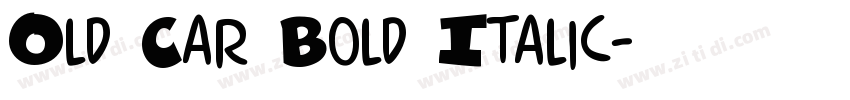 Old Car Bold Italic字体转换